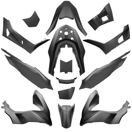 KIT DE CARENADOS HONDA PCX 2021- 14 PIEZAS NEGRO MATE NHA76