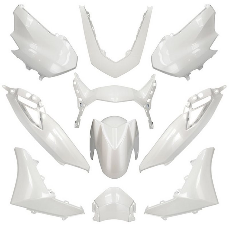 KIT DE CARENADOS YAMAHA NMAX A PARTIR DEL 2021 10 PIEZAS BLANCO METALICO