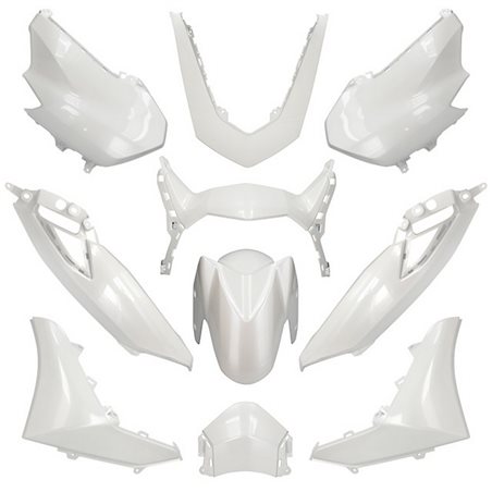 KIT DE CARENADOS YAMAHA NMAX A PARTIR DEL 2021 10 PIEZAS BLANCO METALICO