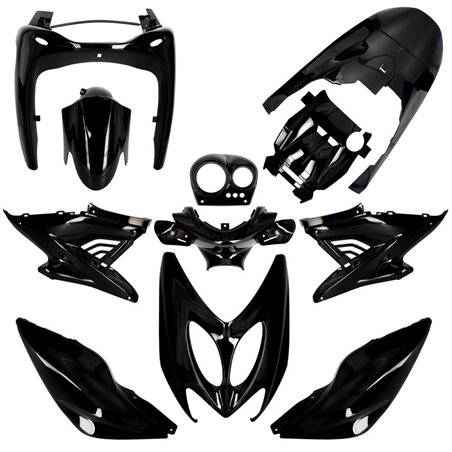 CARENADOS YAMAHA AEROX HASTA 2013 11 PIEZAS NEGRO METÁLICO