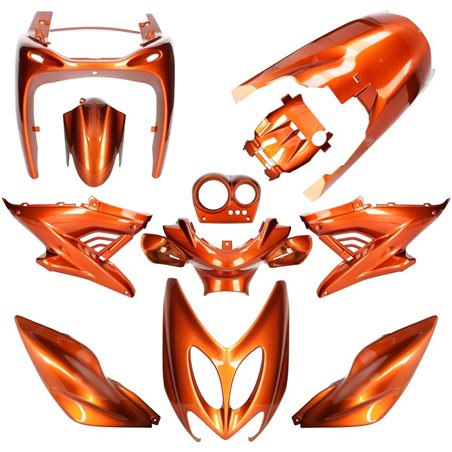 CARENADOS YAMAHA AEROX HASTA 2013 11 PIEZAS NARANJA METÁLICO