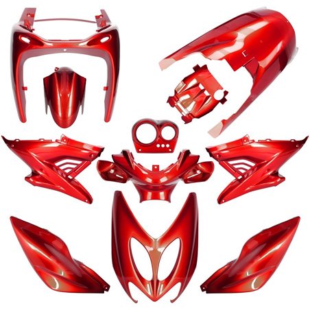 CARENADOS YAMAHA AEROX HASTA 2013 11 PIEZAS ROJO SCUDERIA