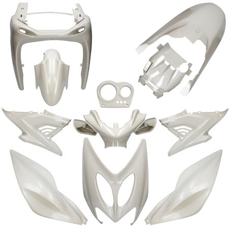 CARENADOS YAMAHA AEROX HASTA 2013 11 PIEZAS - BLANCO METALIZADO