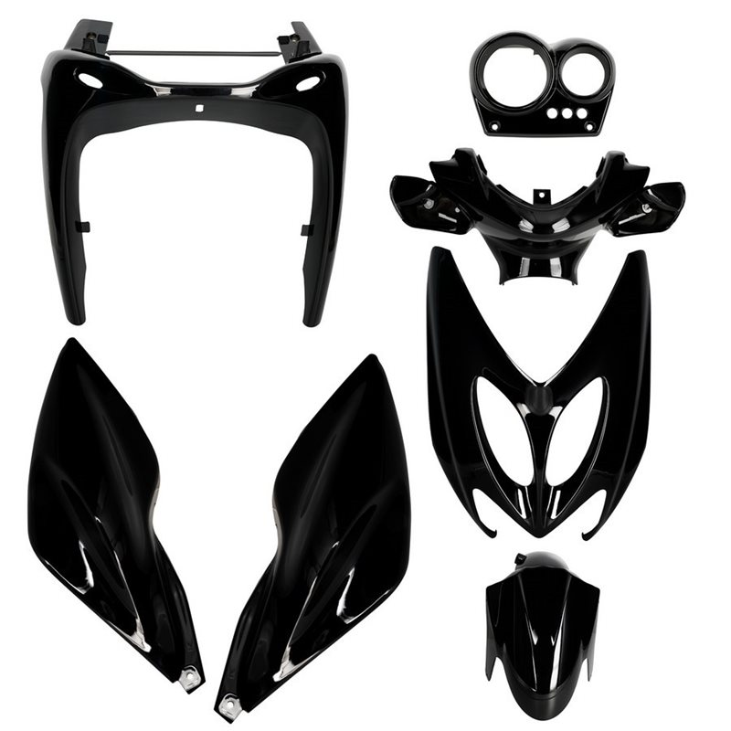 KIT DE CARENADOS YAMAHA AEROX 7 PIEZAS NEGRO