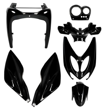 KIT DE CARENADOS YAMAHA AEROX 7 PIEZAS NEGRO