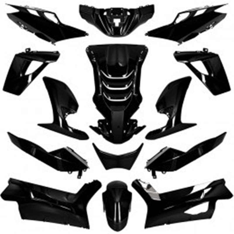 KIT DE CARENADOS PEUGEOT SPEEDFIGHT 4 14 PIEZAS NEGRO METÁLICO
