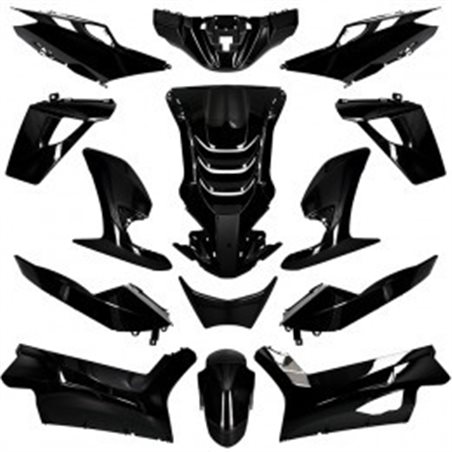 KIT DE CARENADOS PEUGEOT SPEEDFIGHT 4 14 PIEZAS NEGRO METÁLICO