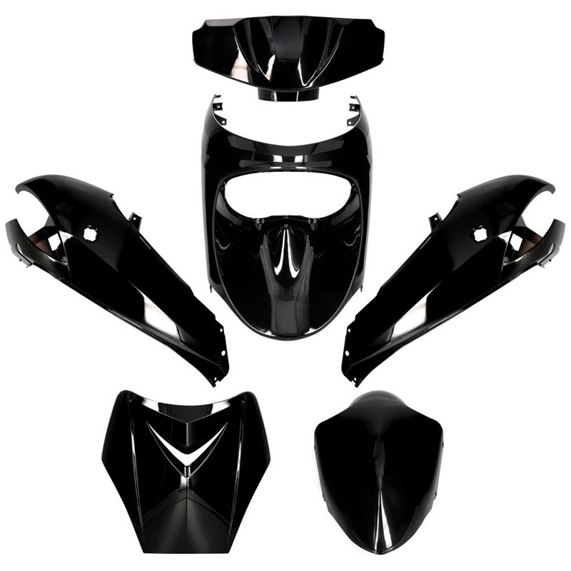 KIT DE CARENADOS PEUGEOT NEW VIVACITY 50 6 PIEZAS NEGRO METÁLICO