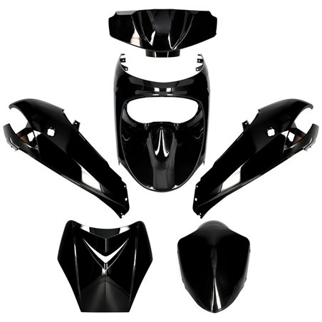 KIT DE CARENADOS PEUGEOT NEW VIVACITY 50 6 PIEZAS NEGRO METÁLICO