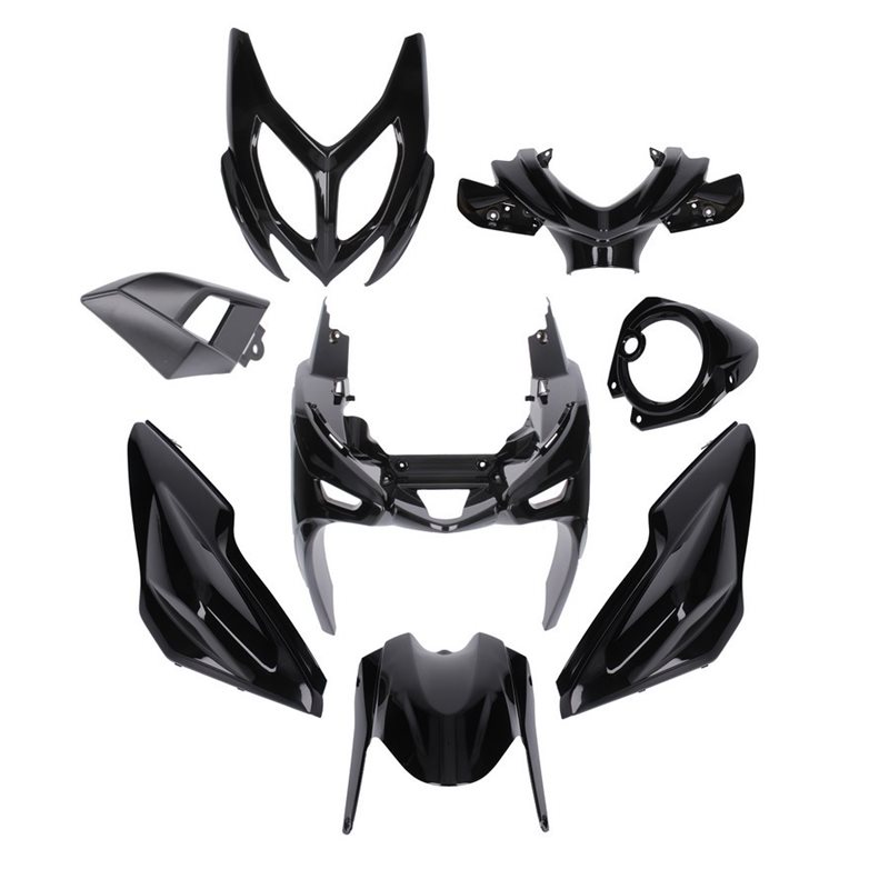 KIT DE CARENADOS YAMAHA AEROX / MBK NITRO 2013 9 PIEZAS NEGRO
