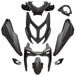 KIT DE CARENADOS YAMAHA AEROX / MBK NITRO 2013 9 PIEZAS NEGRO MATE