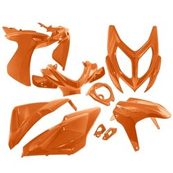 KIT DE CARENADOS YAMAHA AEROX / MBK NITRO 2013 9 PIEZAS NARANJA METÁLICO