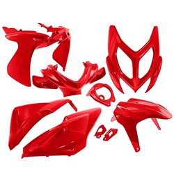 KIT DE CARENADOS YAMAHA AEROX / MBK NITRO 2013 9 PIEZAS ROJO SCUDERIA