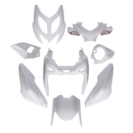 KIT DE CARENADOS YAMAHA AEROX / MBK NITRO 2013 9 PIEZAS BLANCO
