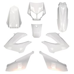 CARENADOS DERBI SENDA 2000-2010 8 PIEZAS INYECCIÓN BLANCO