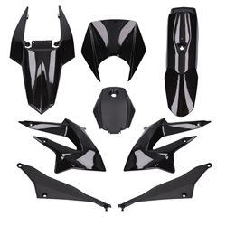 CARENADOS DERBI SENDA DRD RACING/X-TREME 11-17 8 PIEZAS INYECIÓN NEGRO