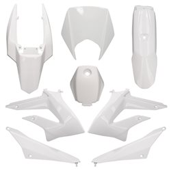 CARENADOS DERBI SENDA DRD RACING/X-TREME 11-17 8 PIEZAS INYECIÓN BLANCO