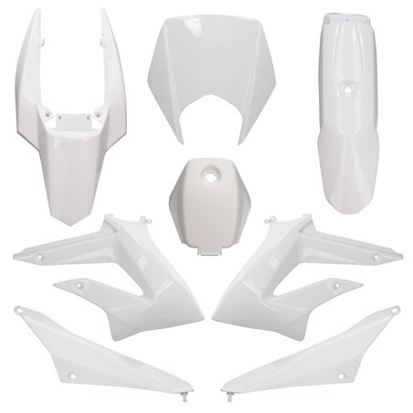 CARENADOS DERBI SENDA DRD RACING/X-TREME 11-17 8 PIEZAS INYECIÓN BLANCO