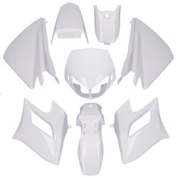 CARENADOS DERBI SENDA DRD RACING/LIMITED 04-10 8 PIEZAS INYECCIÓN BLANCO