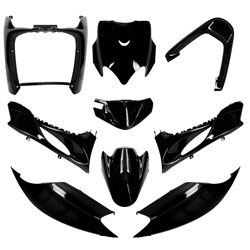KIT DE CARENADOS YAMAHA JOG R RR / MBK MACH G 9 PIEZAS NEGRO