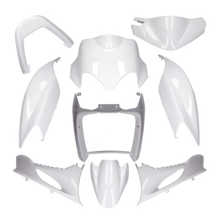 KIT DE CARENADOS YAMAHA JOG R RR / MBK MACH G 9 PIEZAS BLANCO
