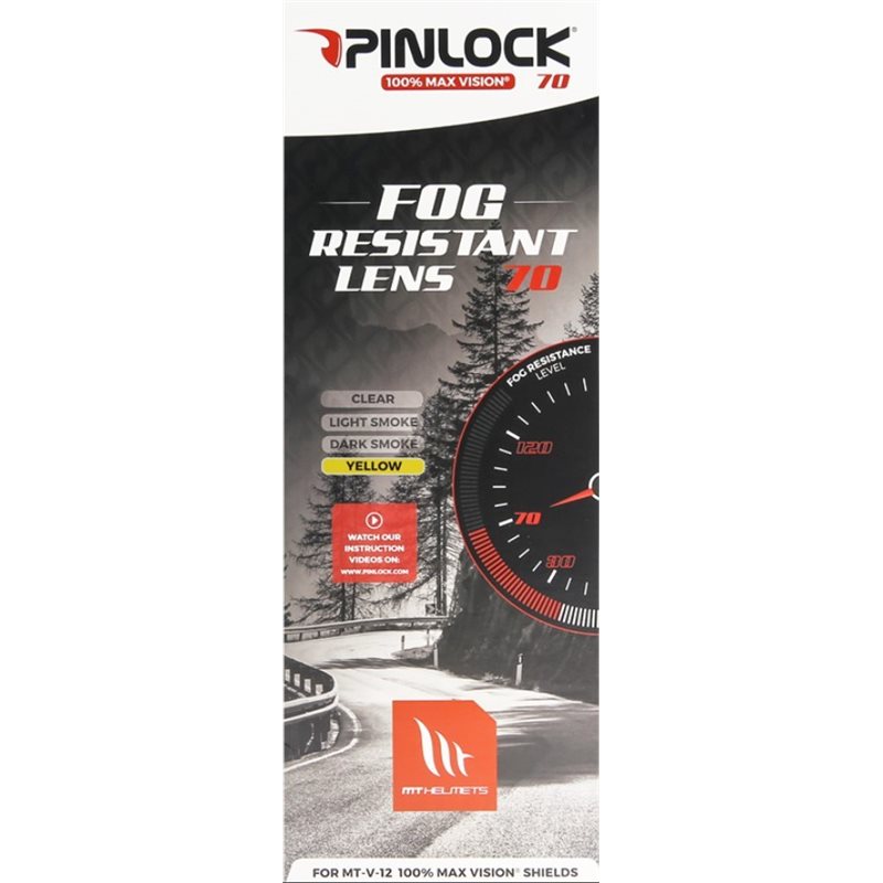 DKS 157 LAMINA PINLOCK MAX VISION PARA PANTALLA MT-V-12 AMARILLA