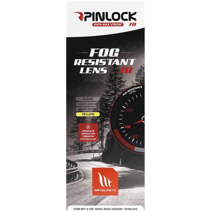DKS 155 LAMINA PINLOCK MAX VISION PARA PANTALLA MT-V-09 AMARILLA