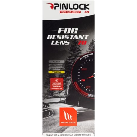 DKS 193 LAMINA PINLOCK MAX VISION PARA PANTALLA MT-V-16 AMARILLA