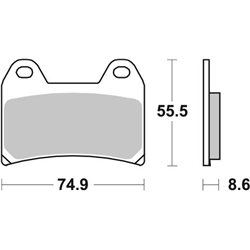 APRILIA DORSODURO FACTORY 750 (2010-2013) DELANTERA PASTILLAS FRENO SBS