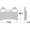 APRILIA DORSODURO FACTORY 750 (2010-2013) DELANTERA PASTILLAS FRENO SBS