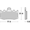 BMW R GS ADVENTURE 1150 (2002-2005) DELANTERA PASTILLAS FRENO SBS
