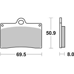 DUCATI 916 STRADA / BIP 916 (1994-1998) DELANTERA PASTILLAS FRENO SBS