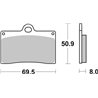 GAS GAS FSE SM 450 (2003-2006) DELANTERA PASTILLAS FRENO SBS