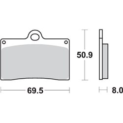 GAS GAS FSE SM 450 (2003-2006) DELANTERA PASTILLAS FRENO SBS