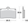 GAS GAS FSE SM 450 (2003-2006) DELANTERA PASTILLAS FRENO SBS
