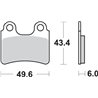 GAS GAS TXT PRO 300 (2007-2016) DELANTERA PASTILLAS FRENO SBS