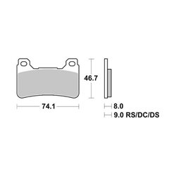 HONDA CBR RR FIREBLADE 1000 (2004-2007) DELANTERA PASTILLAS FRENO SBS