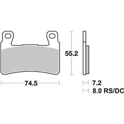 HONDA CBR RR FIREBLADE 929 (2000-2001) DELANTERA PASTILLAS FRENO SBS