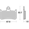 HONDA RVF RR 750 (1994-1998) DELANTERA PASTILLAS FRENO SBS