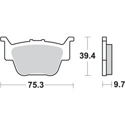 HONDA TRX R SPORTRAX (R4/R9) 450 (2004-2009) TRASERA PASTILLAS FRENO SBS