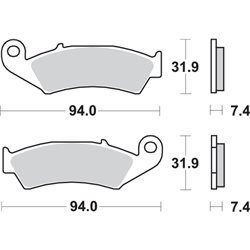 HONDA XR R 250 (1988-1989) DELANTERA PASTILLAS FRENO SBS