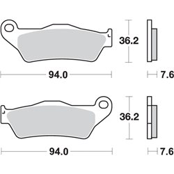 HUSABERG FX E 450 (2001-2003) DELANTERA PASTILLAS FRENO SBS