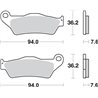 HUSABERG FX E 450 (2001-2003) DELANTERA PASTILLAS FRENO SBS