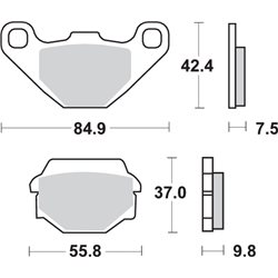 HUSQVARNA TC 4T 350 (1990-1991) TRASERA PASTILLAS FRENO SBS