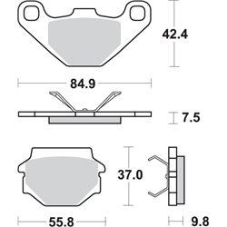 HUSQVARNA WR 240 (1991-1991) TRASERA PASTILLAS FRENO SBS