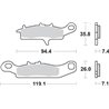 KAWASAKI KFX V-FORCE (KSV700A/B) 700 (2004-2007) DELANTERA/IZQUIERDA PASTILLAS FRENO SBS