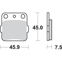 KAWASAKI KLX / KLX L 140 (2008-2015) TRASERA PASTILLAS FRENO SBS