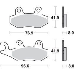 KAWASAKI KLX 250 (2014-2018) DELANTERA PASTILLAS FRENO SBS