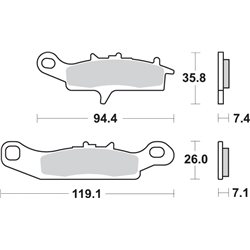KAWASAKI KVF PRAIRIE 4X4 (KVF650A/B) 650 (2001-2003) DELANTERA/DERECHA PASTILLAS FRENO SBS