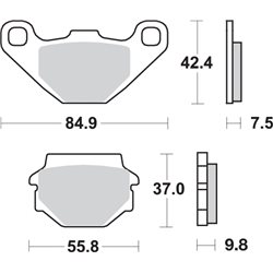 KAWASAKI KX 125 (1983-1986) DELANTERA PASTILLAS FRENO SBS